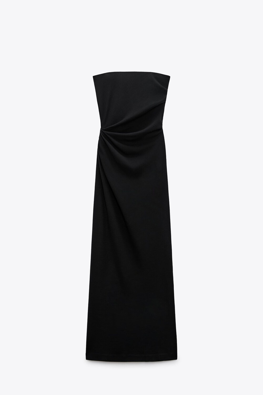 

Платье из смешанной шерсти с драпировкой - ограниченная серия ZARA, черный