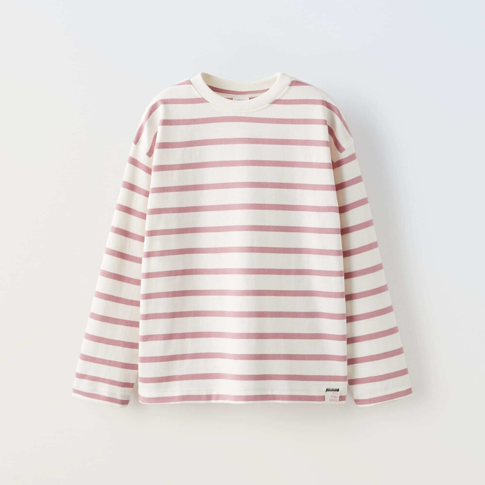 

Лонгслив для девочек Zara Striped, розовый
