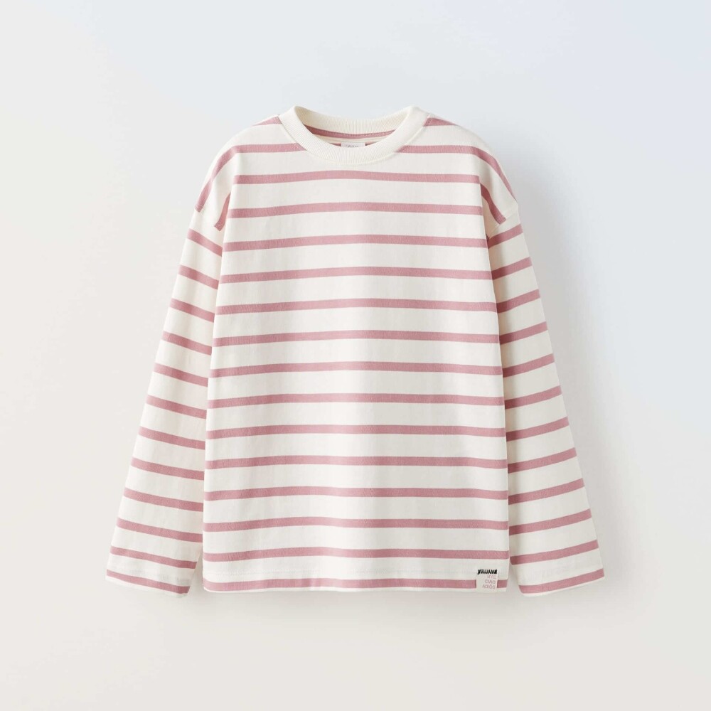 Лонгслив для девочек Zara Striped, розовый мультяшная нашивка со слоном вышитые тканевые наклейки термоклейкая нашивка с длинными ушками милые аксессуары нашивки для сумок