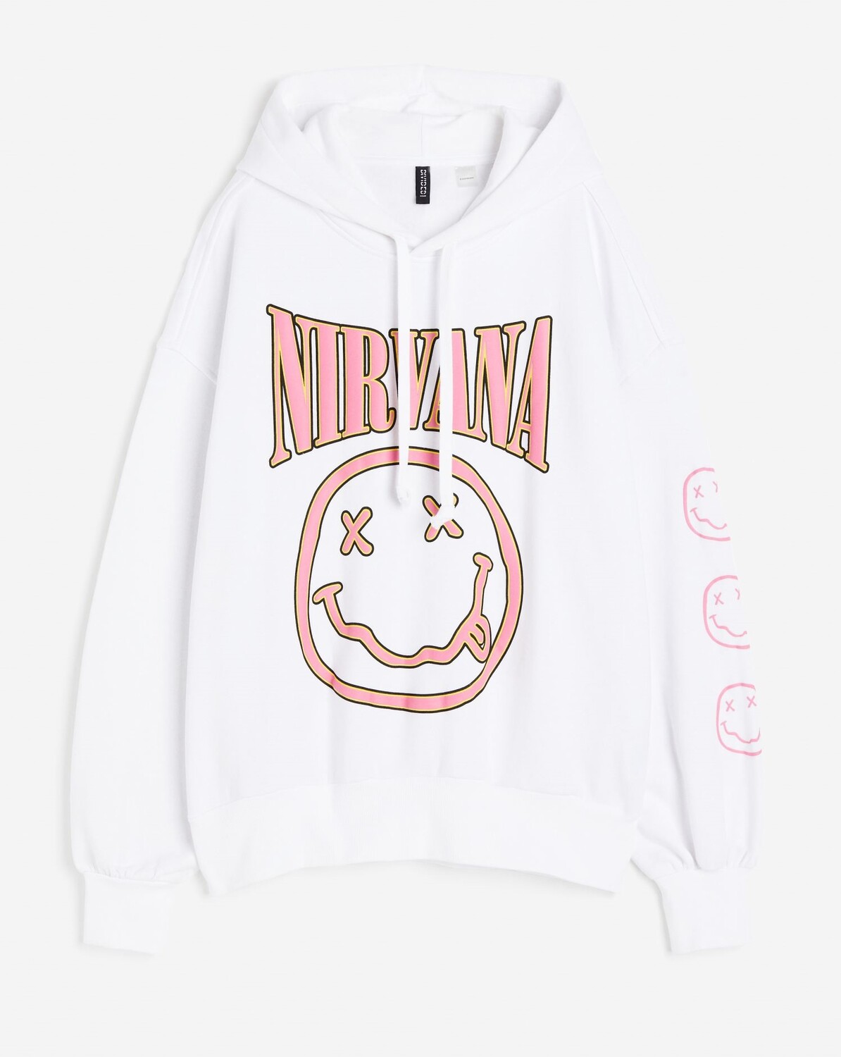 

Худи H&M Nirvana Oversized Printed, белый