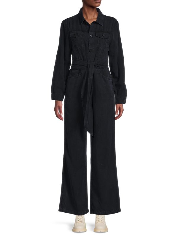 

Джинсовый Комбинезон LE JEAN Lulu, washed black