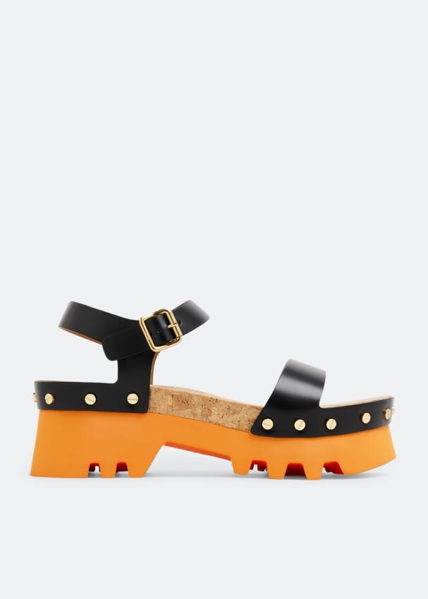 

Сандалии CHLOÉ Owena platform sandals, черный