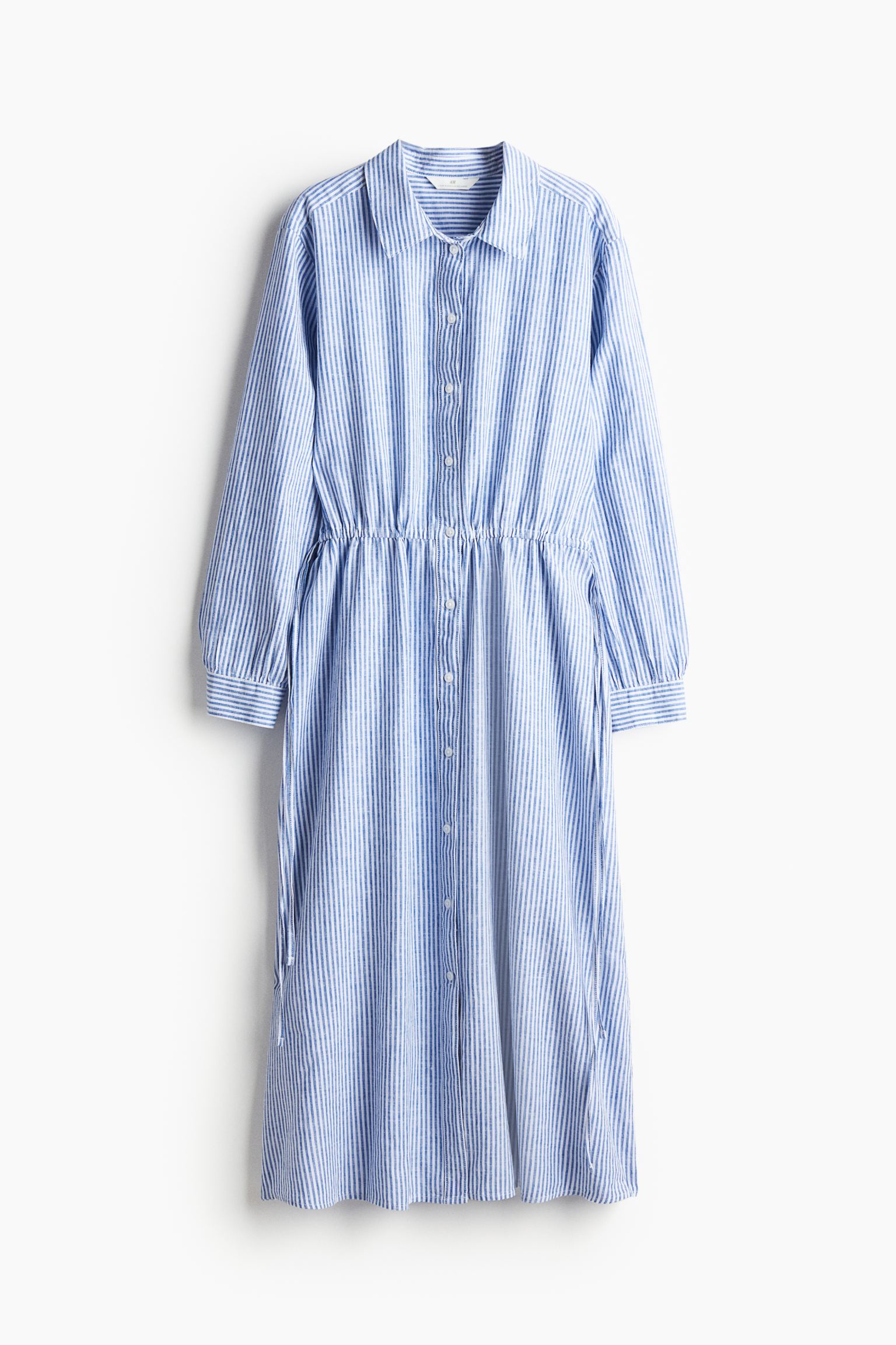 цена Платье-рубашка H&M Linen-blend, синий