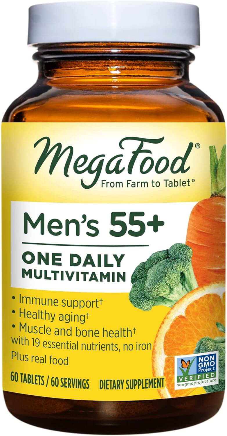 Мультивитамины для мужчин 55+ MegaFood One Daily Optimal Aging & Immune Support Supplement Vegetarian, 60 таблеток мультивитамины megafood one daily для мужчин 60 таблеток