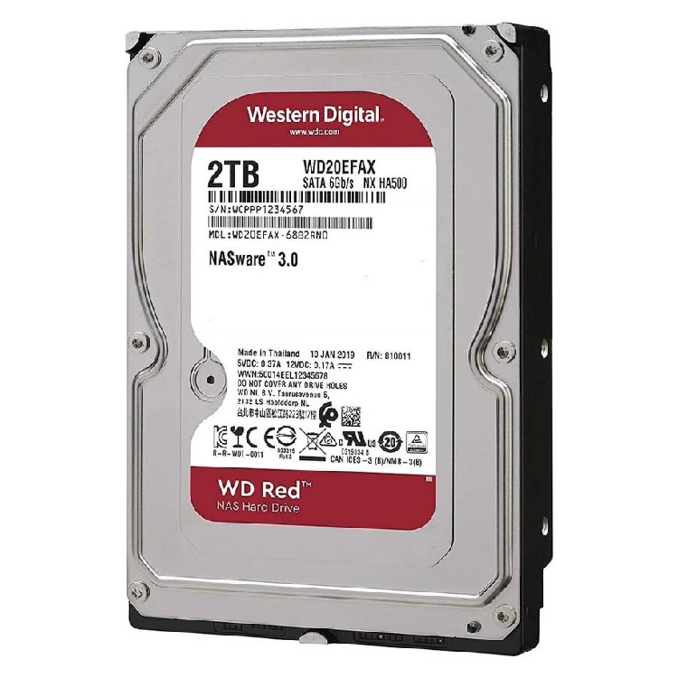 Жесткий диск Western Digital WD Red 2Tb, 3.5'', WD20EFAX жесткий диск western digital wd red 6 тб 3 5 wd60efax