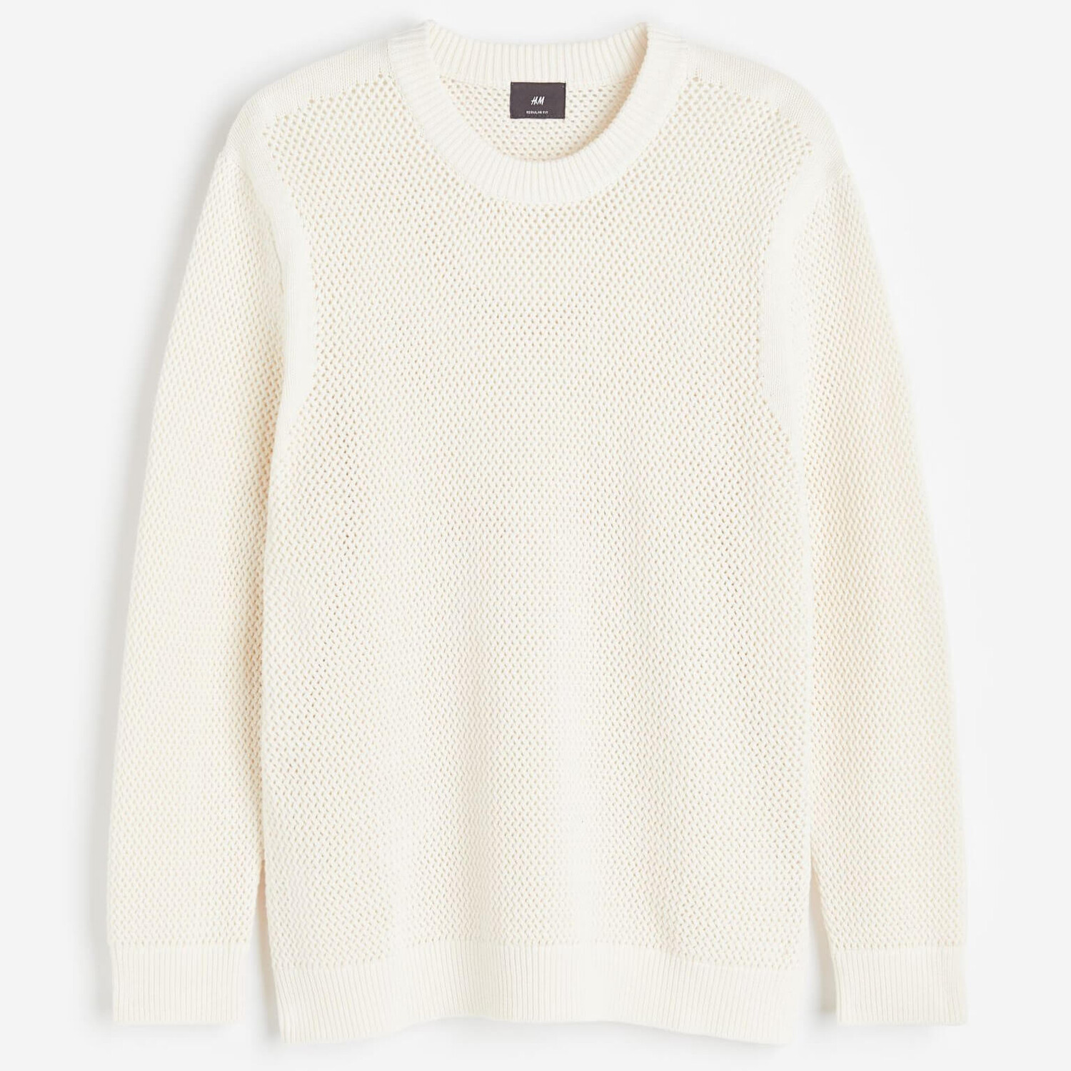 

Джемпер H&M Regular Fit Hole-knit, светло-бежевый