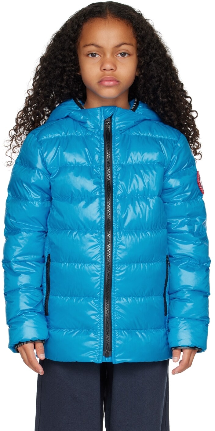 

Детская синяя пуховая куртка с капюшоном Crofton Canada Goose Kids