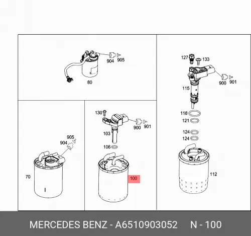 Фильтр топливный / krftst.filter A6510903052 MERCEDES-BENZ топливный фильтр krftst filter a6420906352 mercedes benz