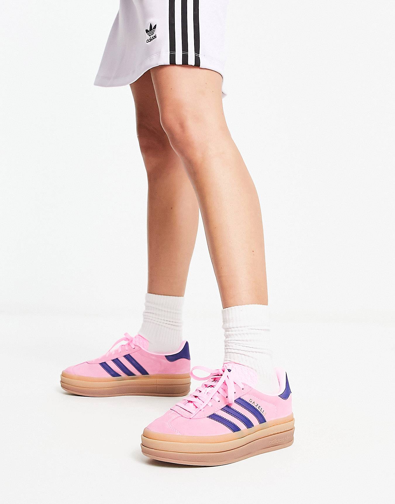 

Розовые кроссовки на платформе с резиновой подошвой adidas Originals Gazelle Bold, Розовый