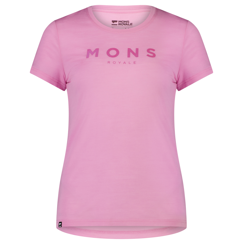 Рубашка из мериноса Mons Royale Women's Icon Merino Air Con Tee, цвет Pop Pink цена и фото