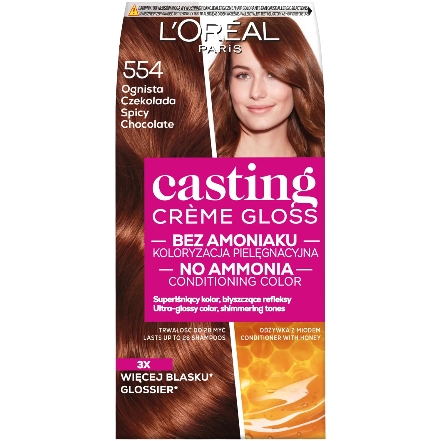 

L'Oréal Paris Casting Crème Gloss краска для волос 554 огненный шоколад, 1 упаковка