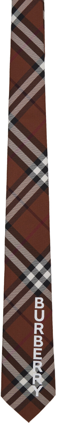 

Коричневый галстук в клетку Burberry