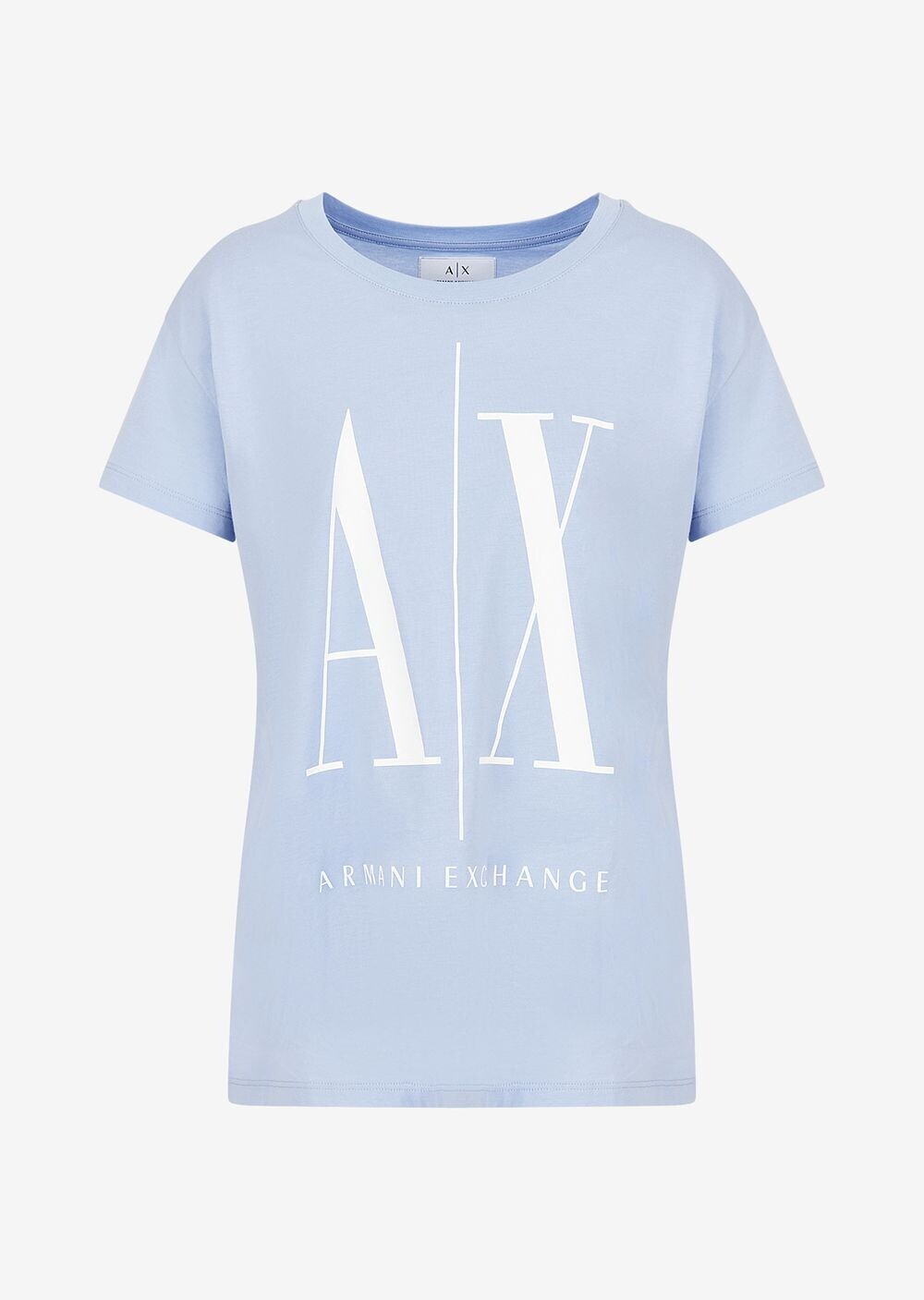 

Футболка Icon с логотипом бойфренда Armani Exchange, лазурный, Синий