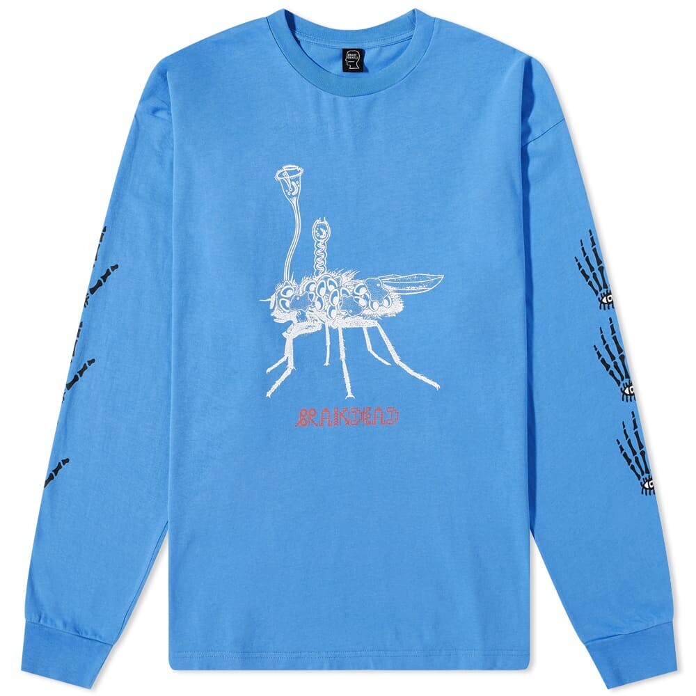 

Футболка Brain Dead Long Sleeve Worm in the Apple Tee, Синий