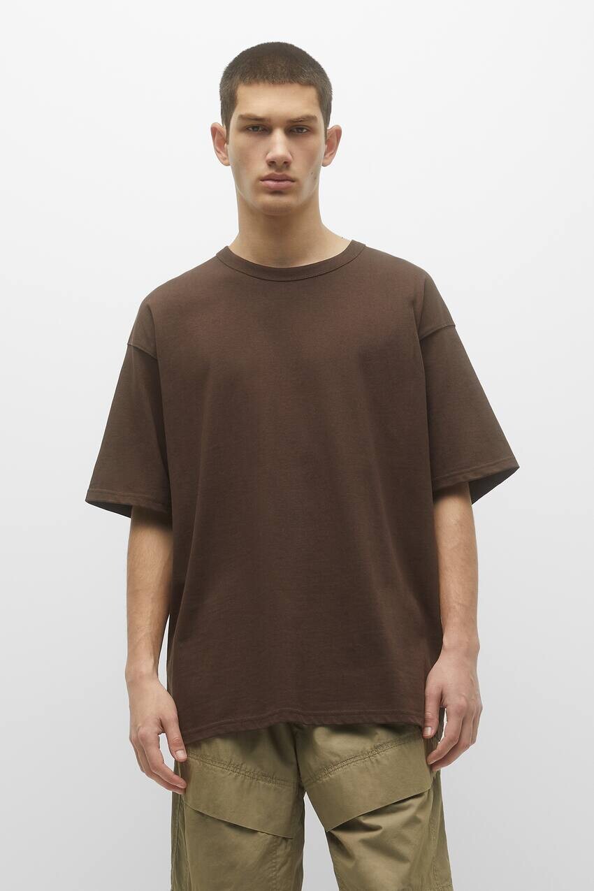 

Тяжелая футболка с короткими рукавами Pull&Bear, Коричневый