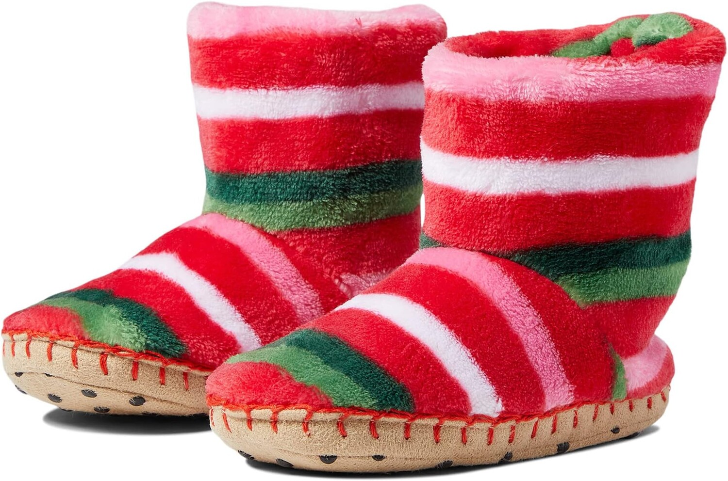 

Тапочки Candy Cane Stripes Fleece Slippers Hatley, красный
