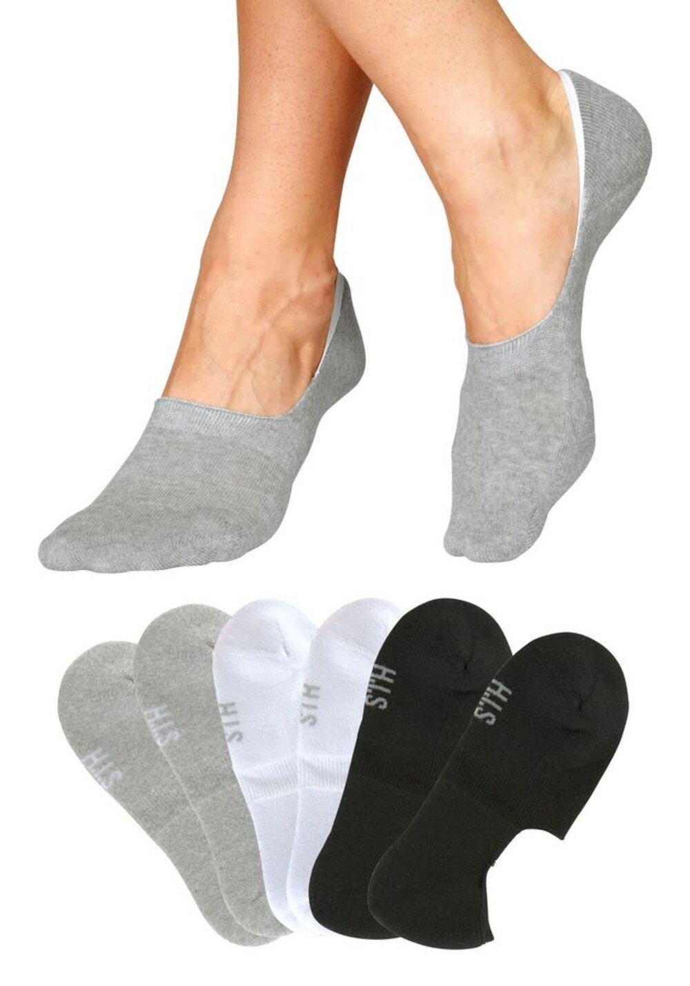 Носки до щиколотки H.I.S, серый
