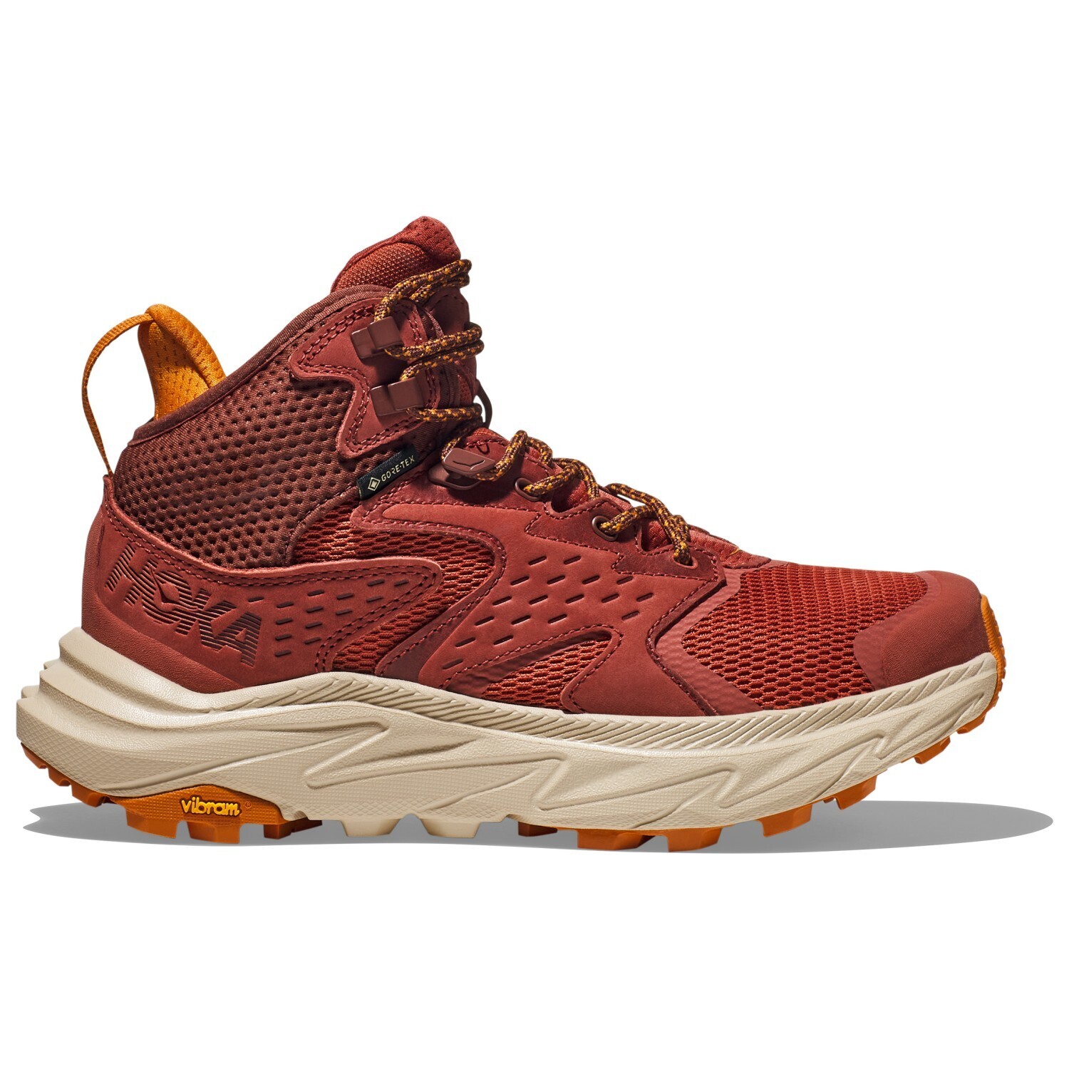 

Ботинки для прогулки Hoka Women's Anacapa 2 Mid GTX, цвет Hot Sauce/Shifting Sand