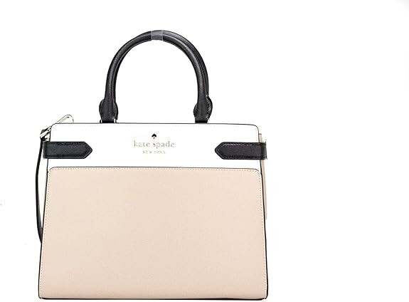 

Кошелек-саквояж Kate Spade New York Staci среднего размера из сафьяновой кожи, теплый бежевый/черный