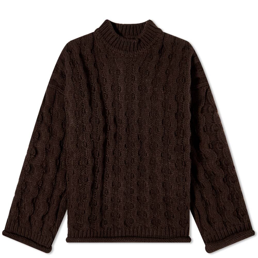 

Джемпер Samsøe Samsøe Huske Cable Knit Crew Sweat, Коричневый