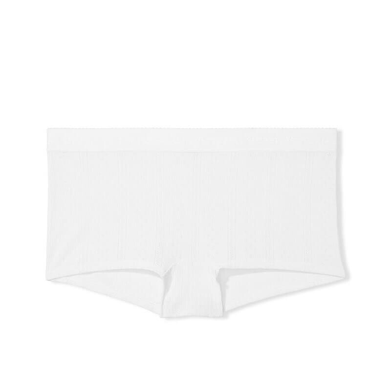 

Короткие трусики Victoria's Secret Logo Waist Pointelle, белый
