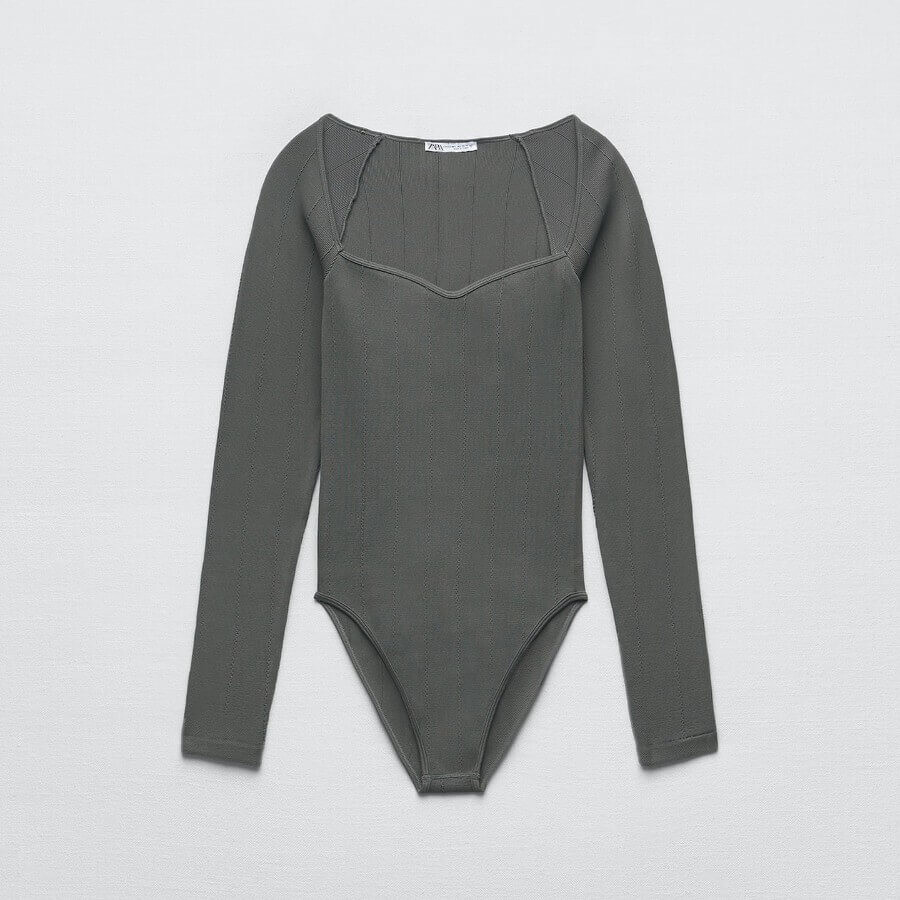 

Боди Zara Seamless, серый антрацит