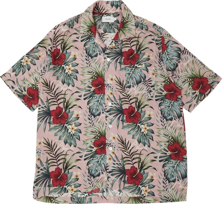 

Рубашка Rhude Hawaiian Logo Rayon Shirt 'Mauve/Multicolor', фиолетовый