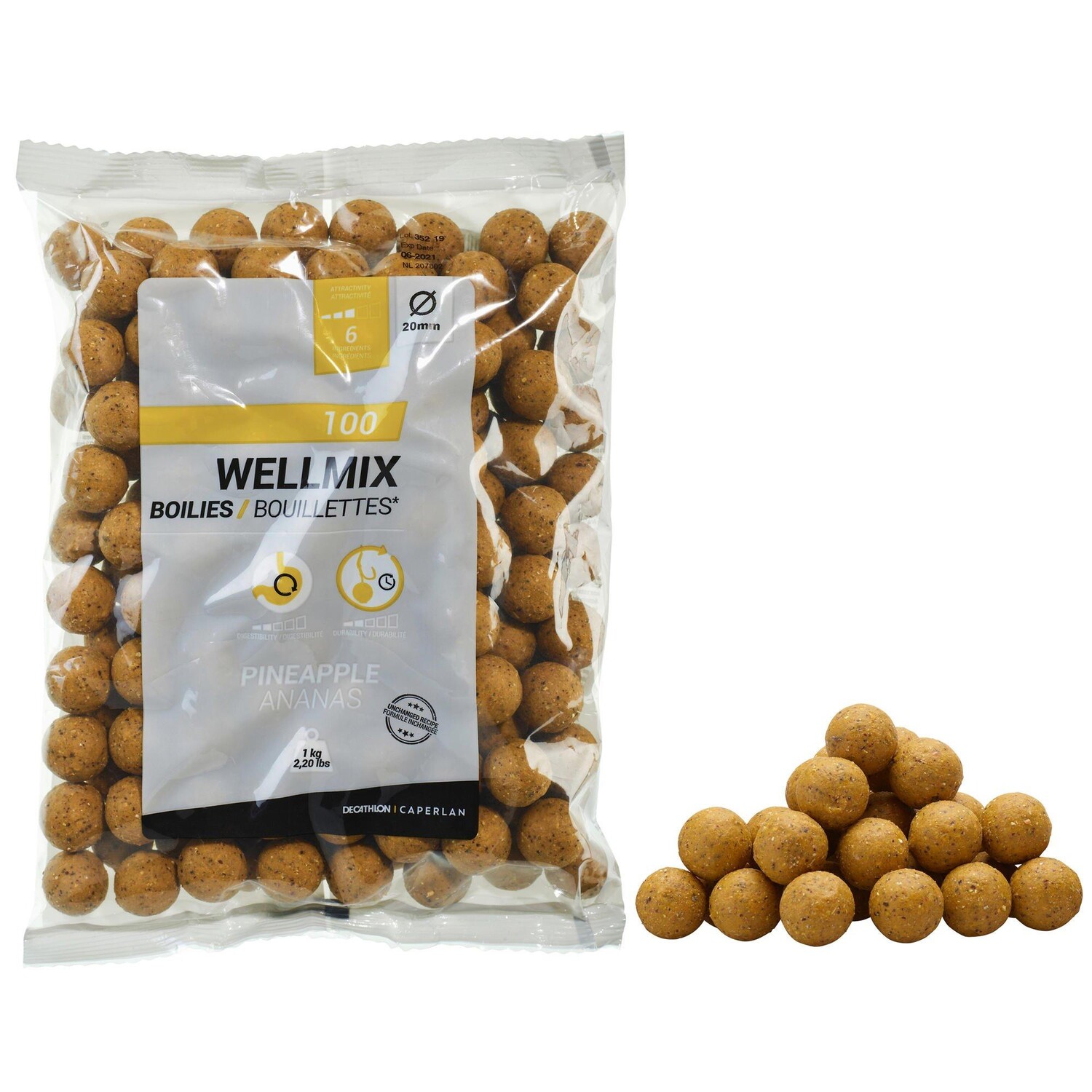 

Бойл Wellmix для ловли карпа Decathlon Monster Crab Caperlan, желтый