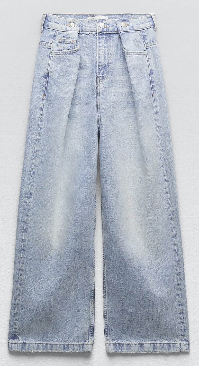 

Джинсы Zara Zw Loose Mid-waist Fit, светло-голубой