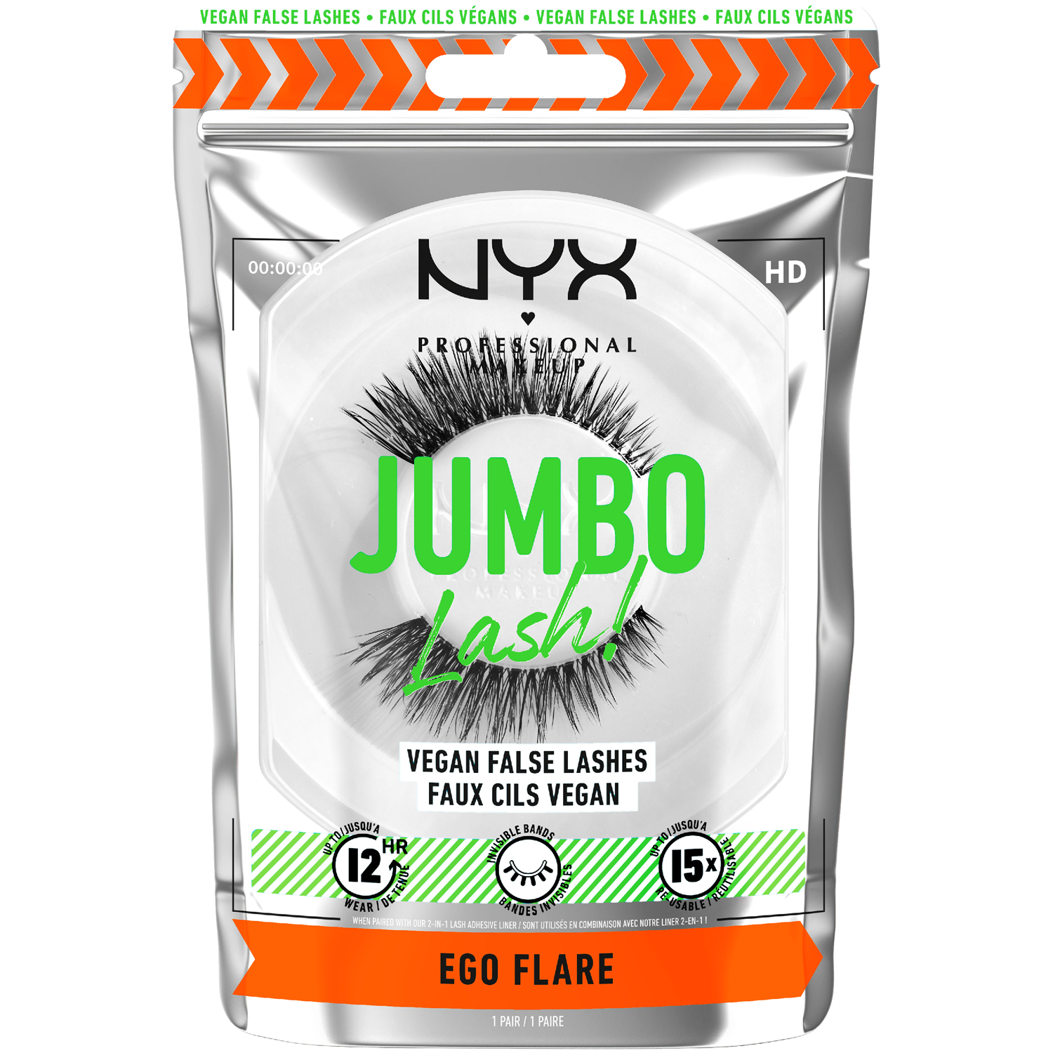 NYX Professional Makeup Jumbo Lashes Ego Flare накладные ресницы, 1 упаковка