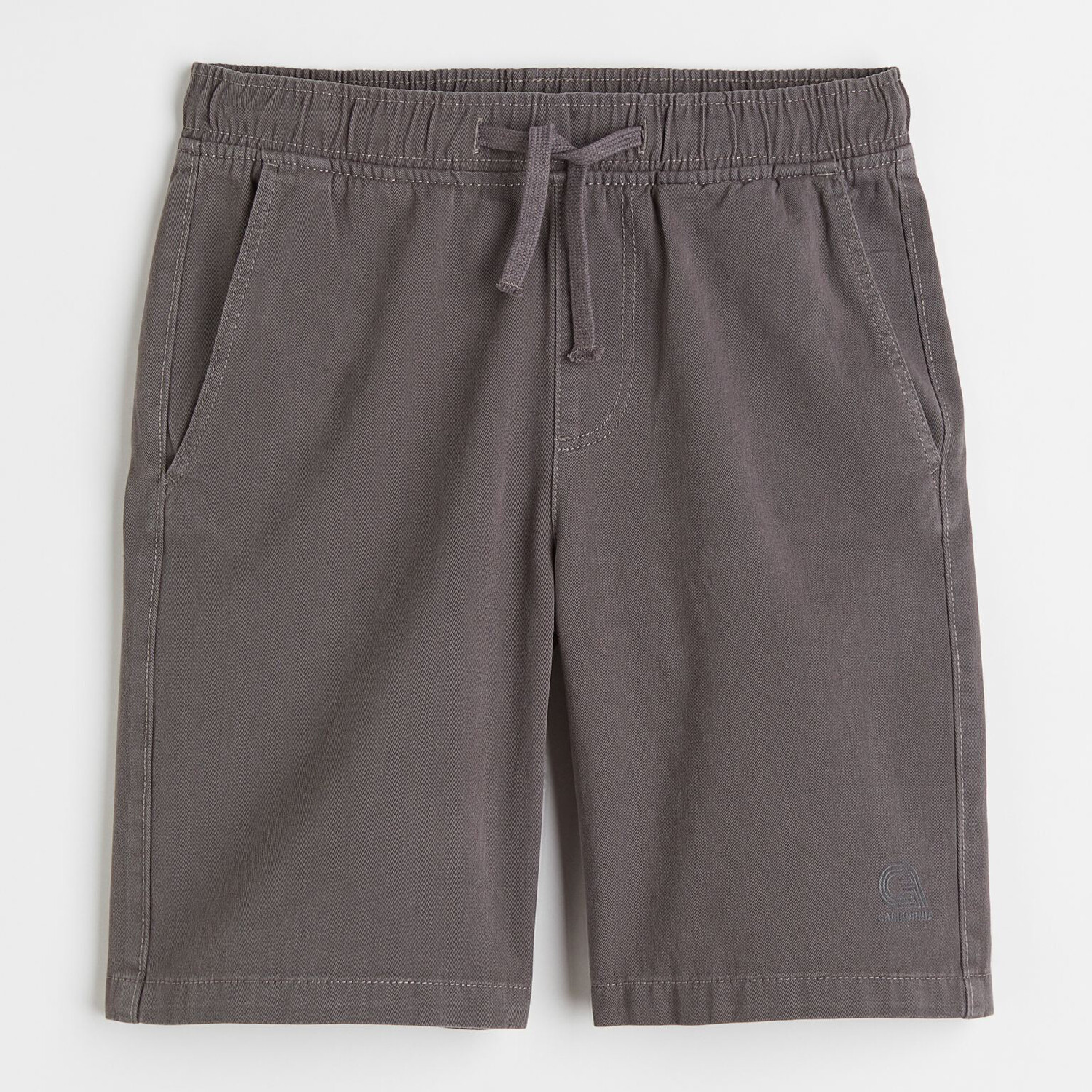 

Шорты-чинос из хлопкового твила H&M Solid-color, темно-серый