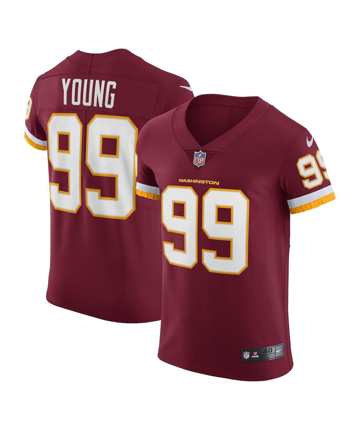 

Мужская футболка chase young burgundy washington football team vapor elite player джерси Nike