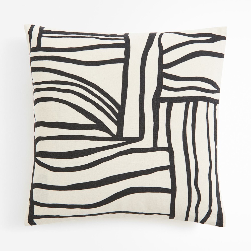 

Декоративная наволочка H&M Home Patterned, темно-серый/кремовый