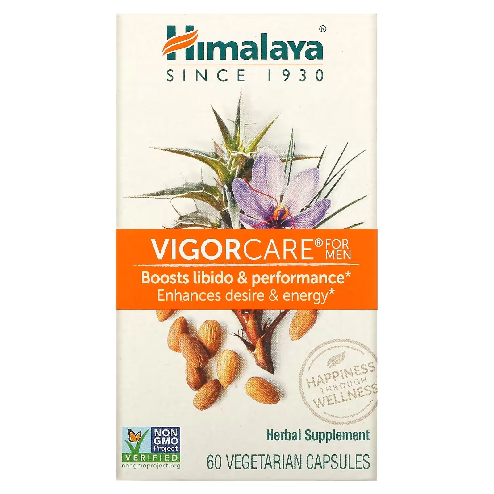 Пищевая Добавка для Мужчин Himalaya VigorCare, 60 вегетарианских капсул - фото