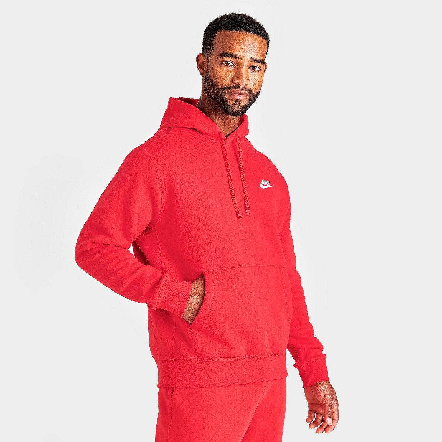 

Худи с флисовой вышивкой Nike Sportswear Club, красный