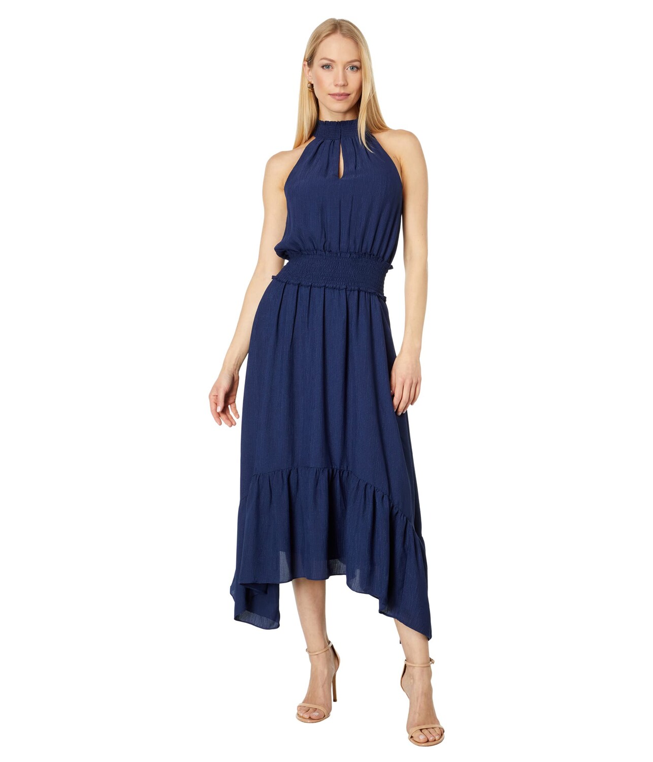 

Платье 1.STATE, Smocked Neck Halter Midi Dress