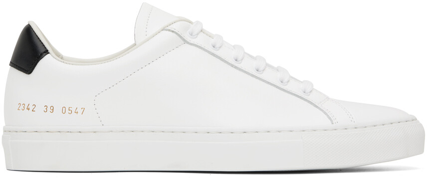 

Белые низкие кеды в стиле ретро Common Projects
