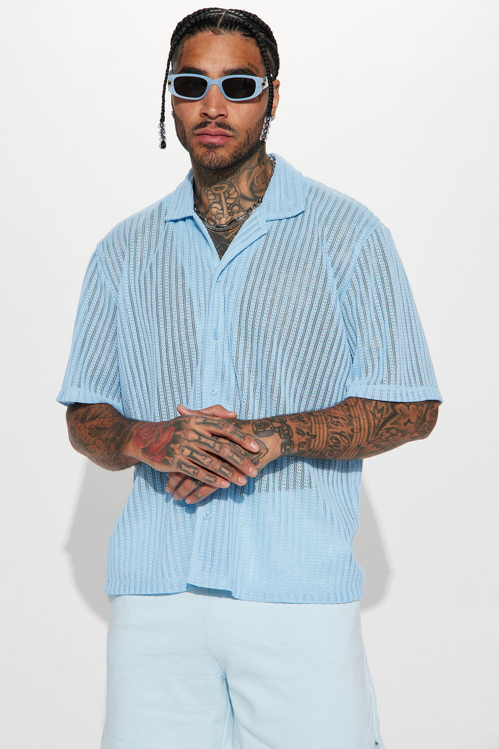 

Рубашка Fashion Nova ZDF01K310007, синий