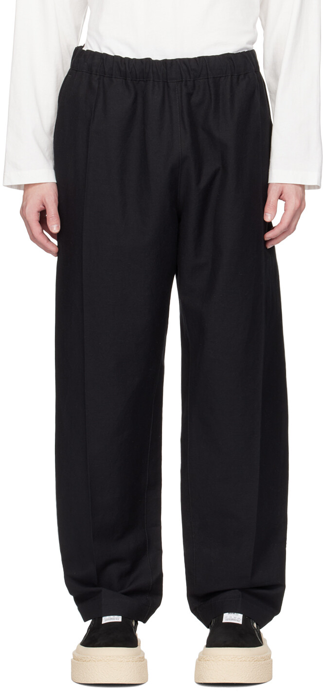 

Черные брюки с кулиской MM6 Maison Margiela, Черный