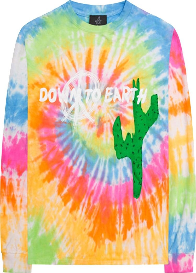 

Футболка Cactus Jack by Travis Scott Astroworld x DSM Down To Earth Long-Sleeve T-Shirt 'Tie-Dye', разноцветный