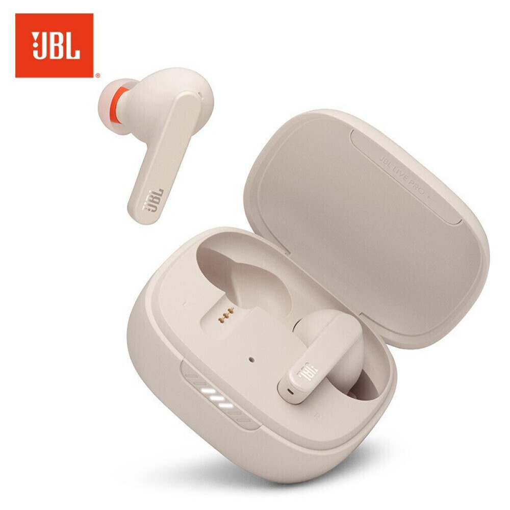 

Bluetooth-гарнитура True Wireless JBL Live Pro+ TWS водонепроницаемая с шумоподавлением (ANC) и с защитой от пота, бежевый