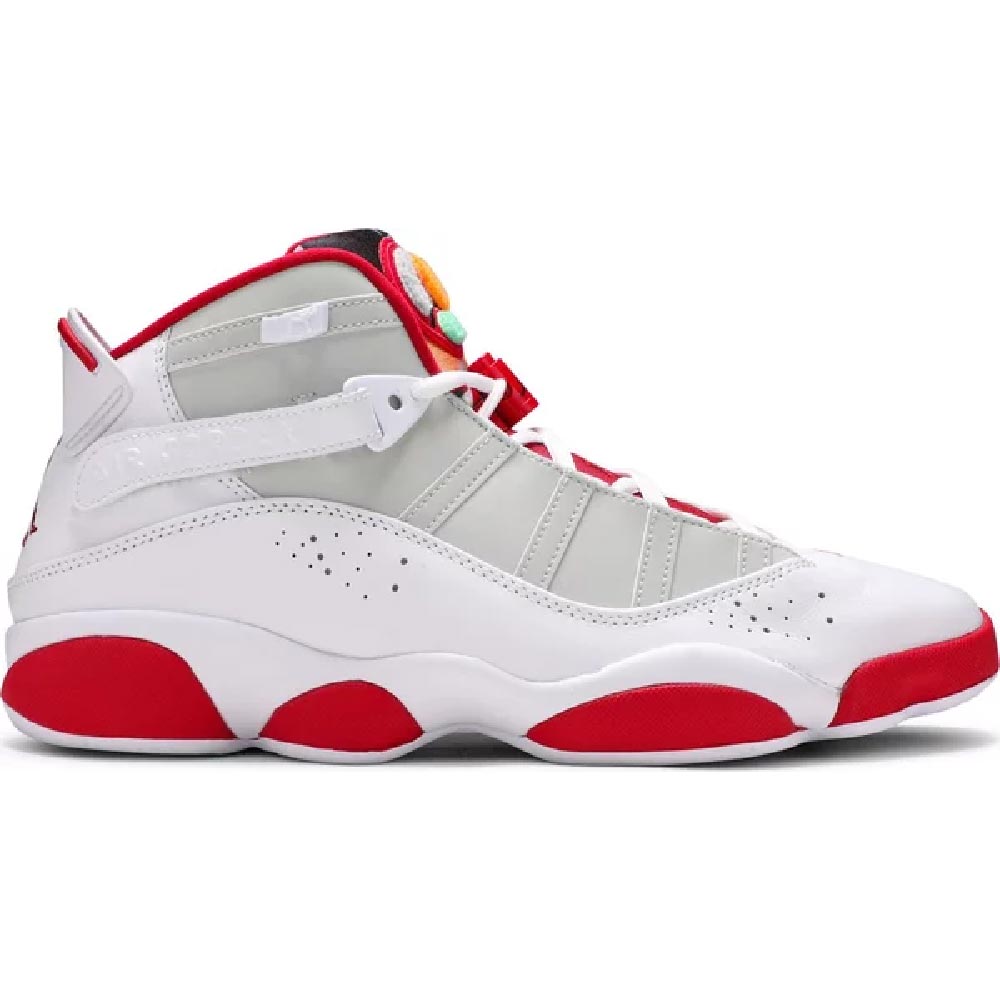 Кроссовки Nike Air Jordan 6 Rings Hare, красный/белый кроссовки nike air jordan 6 rings белый черный красный