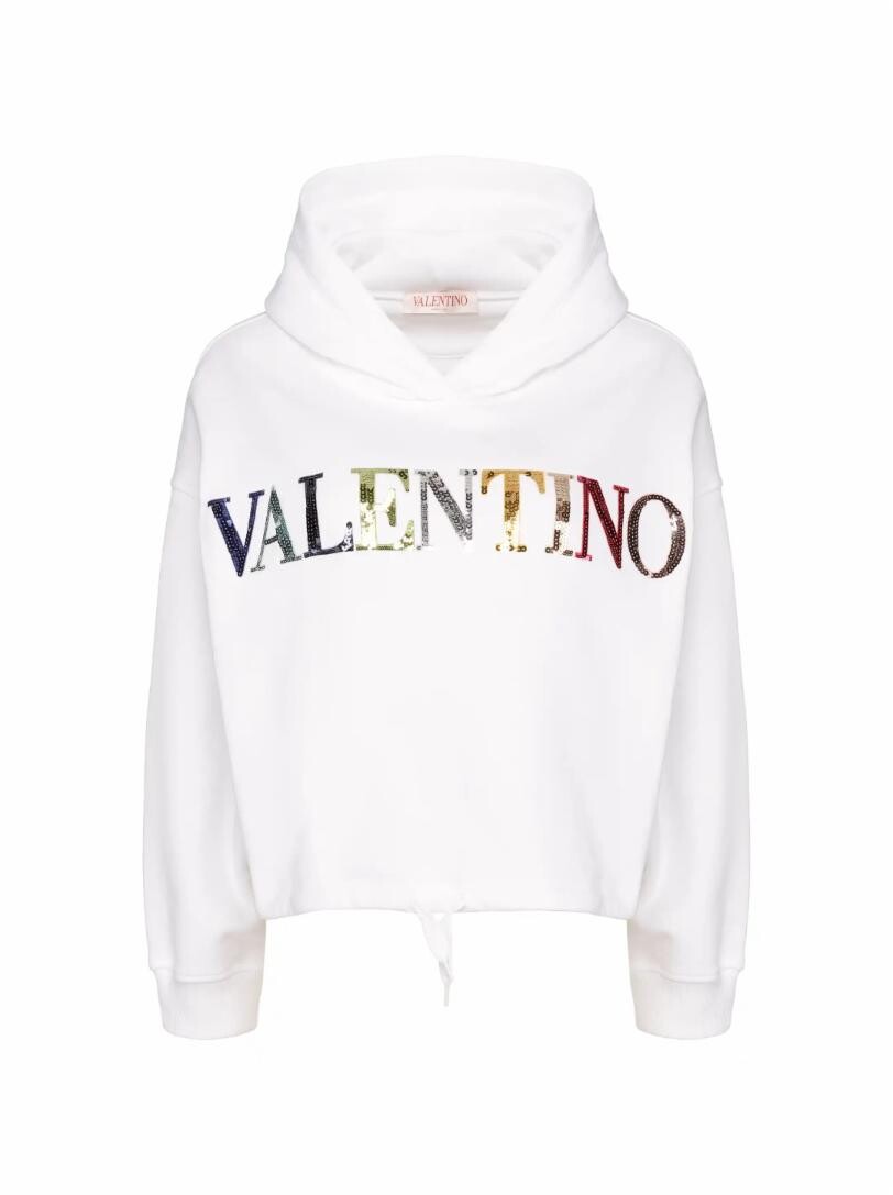 

Хлопковое худи с пайетками Valentino
