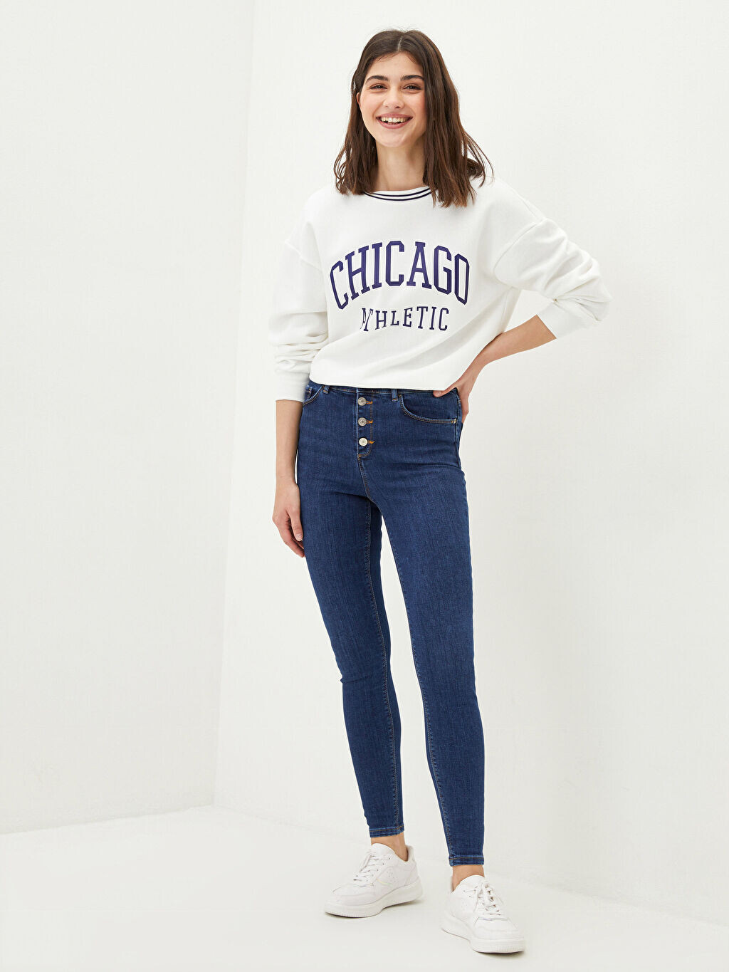 

Супероблегающие женские джинсы Rodeo с высокой талией и карманами LCW Jeans