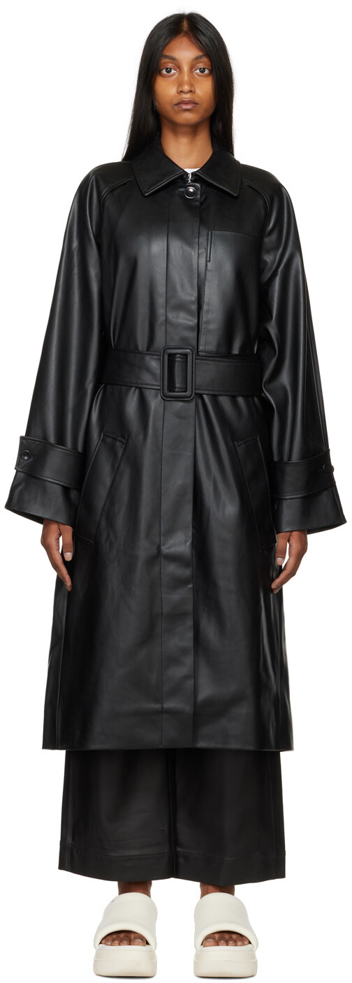 

Черный - Тренч из искусственной кожи Proenza Schouler White Label