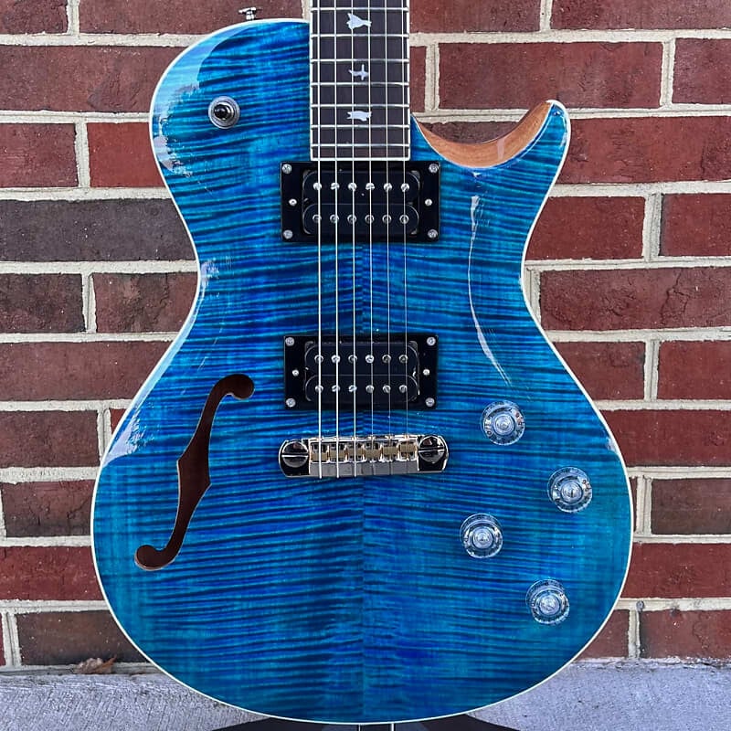 

PRS SE Zach Myers Singlecut Semi-Hollow, Myers Blue, сумка для переноски