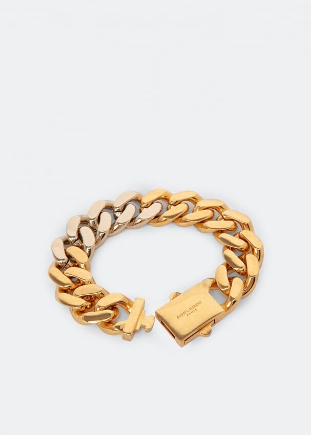 

Браслет SAINT LAURENT Two-tone chain bracelet, золотой