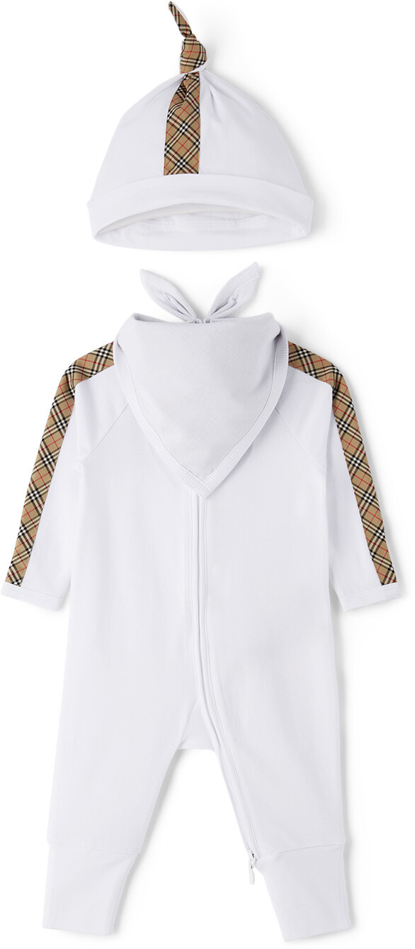 

Комплект из трех предметов Baby White Check Burberry
