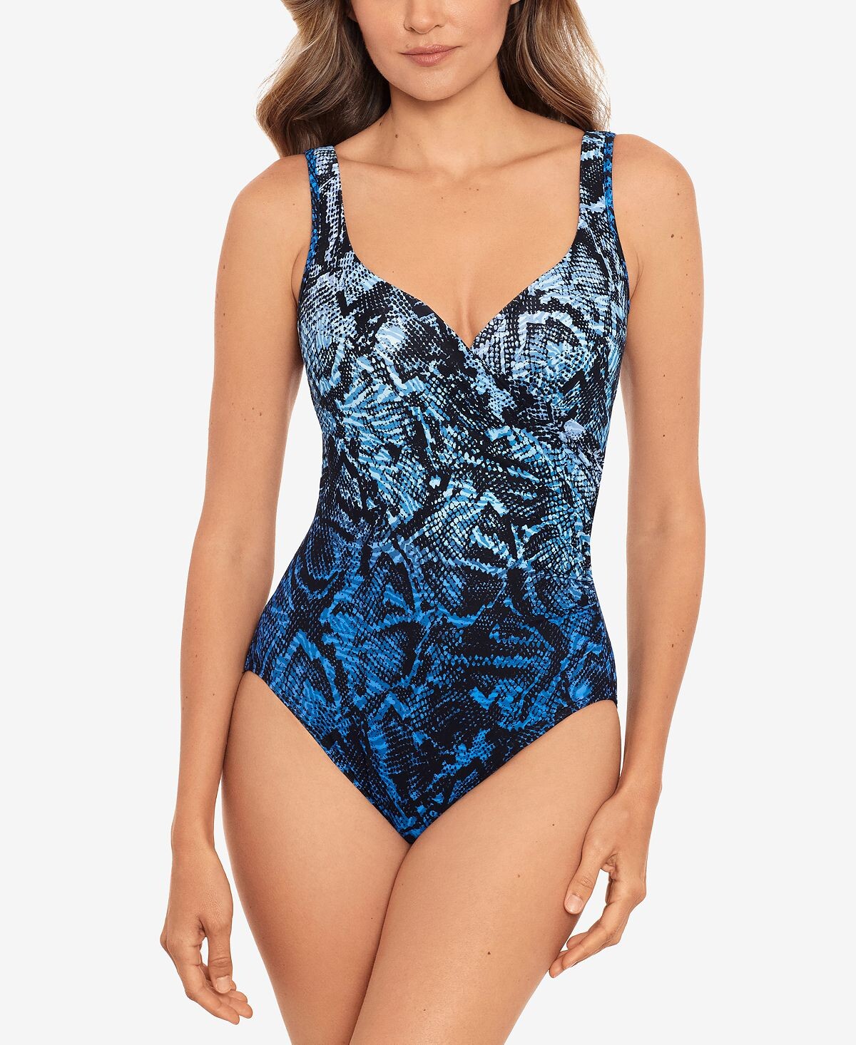 

Цельный купальник на косточках с запахом Miraclesuit, мульти