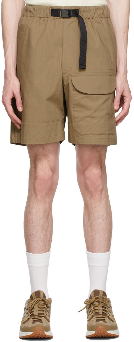

Хлопковые шорты цвета хаки Descente ALLTERRAIN